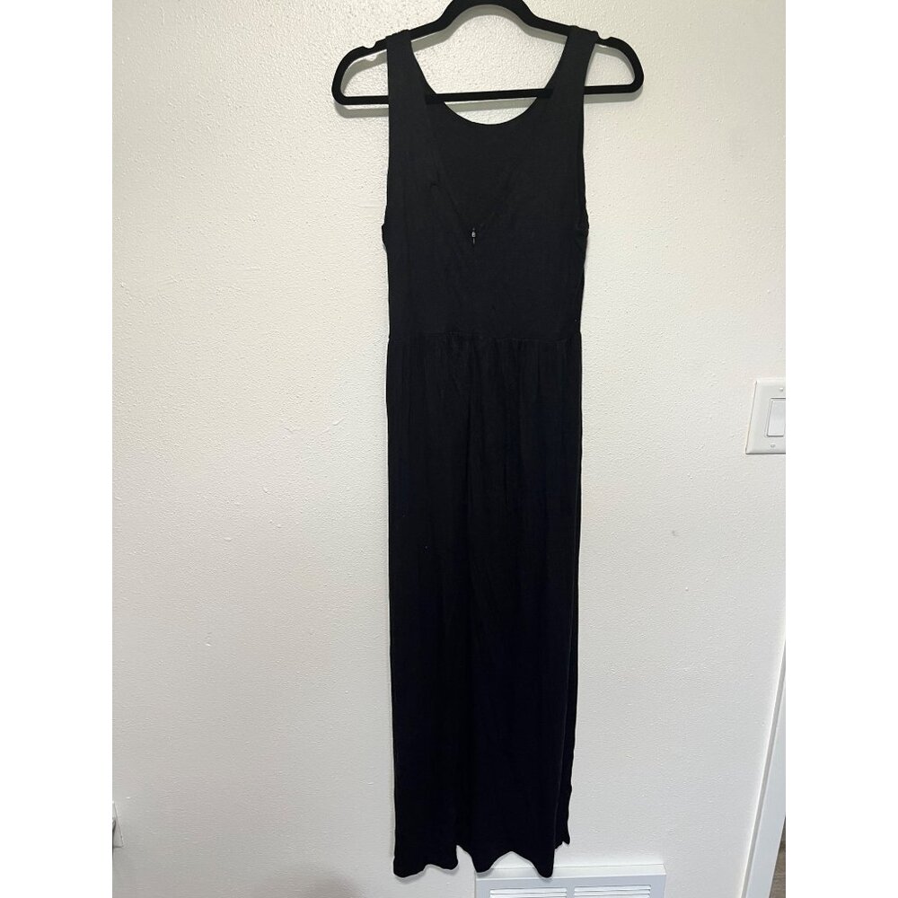 Olive + Oak Dress Maxi Black with Embroidery on Bodice Womans M - Picture 2 of 8